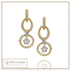 Orecchini Intrecci fiori oro 18kt